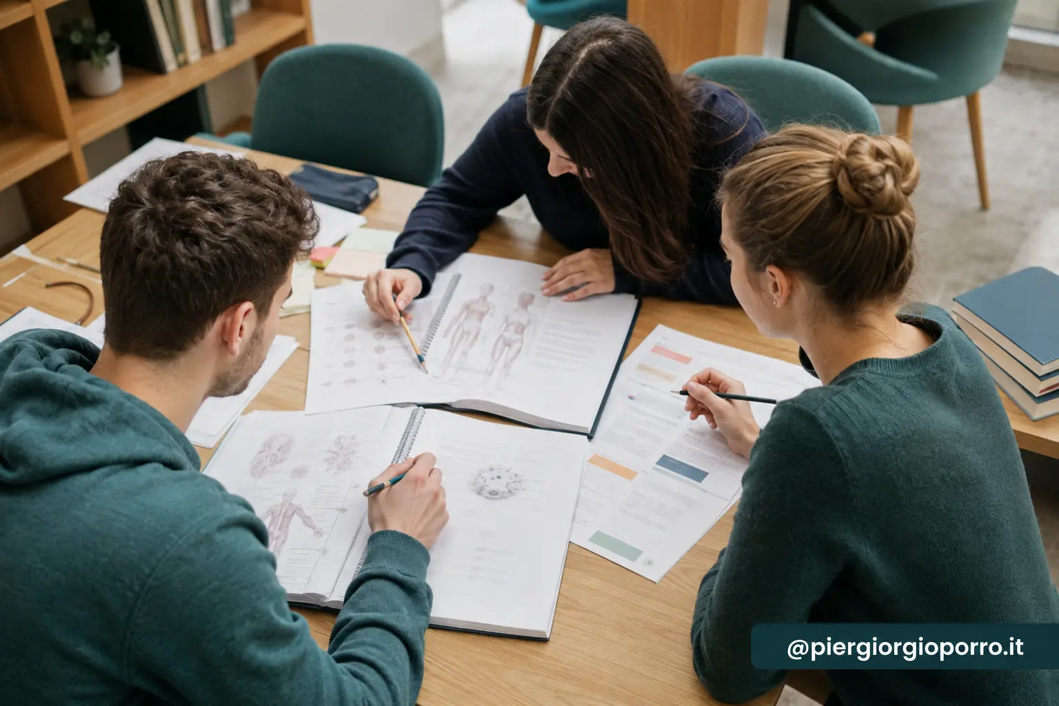 Studenti impegnati nella preparazione medico-scientifica